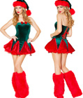 Naughty Elf Costume With Leg Warmers