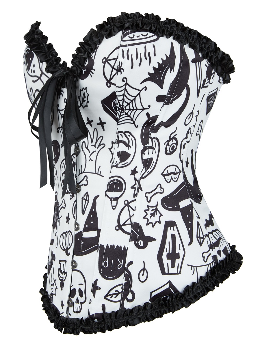 Digital Print Boned Corset