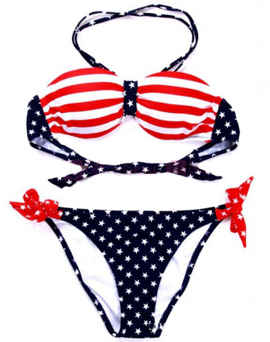 American Flag Stars & Stripes Bikini - Wholesale Lingerie,Sexy Lingerie ...